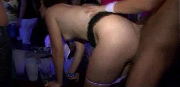Juicy women drinking on disco party